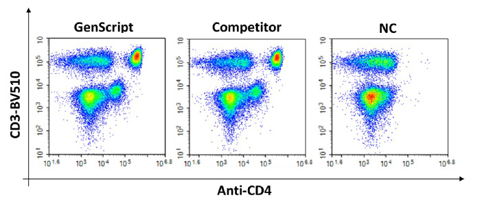 Human peripheral blood mononuclear cells were stainned by Anti-CD4